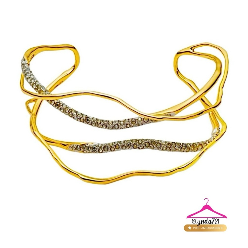 SOLD - ALEXIS BITTAR Solanales Crystal Gold Cuff - Picture 10 of 15